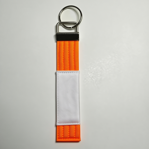 Blue Fabric Keychain with Metal <b>Ring</b> for Martial Arts Training - Product Image 4
