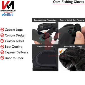 Guantes de Pesca al por Mayor para Pescadores Recreativos y Profesionales con Agarre Antideslizante, Secado Rápido, Comodidad y Personalización de Marca - Product Image 4