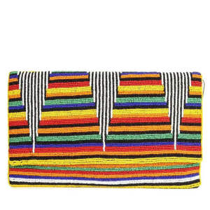 Bolsos de Mano Artesanales de Lujo de la India, Forma de Baguette, Hechos a Mano, con Cuentas de Vidrio Multicolores, Bolsos de Mano Casuales y Duraderos, Bolsos Promocionales - Product Image 6