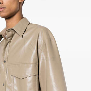 Chemises en cuir légères pour hommes, matière douce et résistante, coupe confortable, idéales pour le quotidien et le bureau - Product Image 5