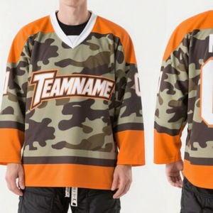 Adult Unisex Ice Hockey Uniform Polyester Quick Dry Breathable Knit OEM Custom Team Sports Wear - Product Image 1