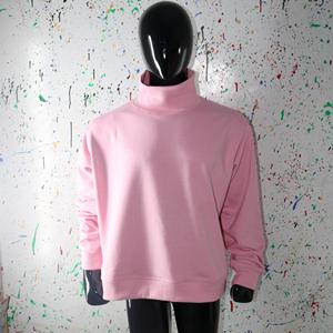 Sweat-shirt à col montant 100% coton avec broderie appliquée, col large, URBAN PRODUCTIONS - Product Image 2