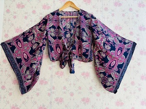 เสื้อครอปแขนกระดิ่งทรงหลวมสไตล์โบฮีเมียนเสื้อสไตล์โบฮีเมียน - Product Image 6