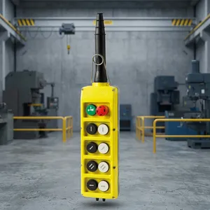 สถานีควบคุมปุ่มกดอัจฉริยะสำหรับเครน EOT ยี่ห้อ CMK Industrial รุ่น 2 ตัวเรือนพลาสติกสีเหลือง มาตรฐาน IP65 ใช้งานได้ 100,000 ครั้ง - Product Image 5