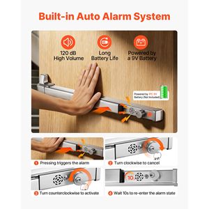 Barra de empuje de acero inoxidable comercial de 31 pulgadas para puerta de salida de emergencia, dispositivo de cierre automático ALA - Product Image 3