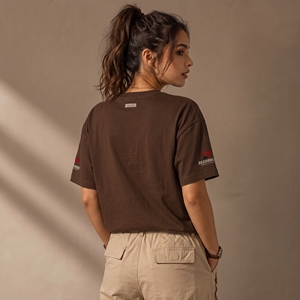 Camiseta de Mujer con Estampado Puff, Camiseta de Algodón con Diseño Gráfico Moderno, Estampado Puff, Ligera, Cómoda, Esencial para el Día a Día - Product Image 2