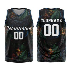 Maillots de basket-ball en polyester à séchage rapide pour hommes et femmes, impression numérique personnalisée en gros, faible MOQ - Product Image 1