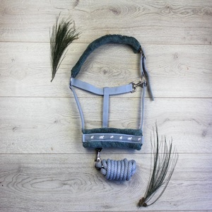 Luxury Soft Padded Nylon Horse Halter Faux Fleece Adjustable Head Collar Horse Headstall <b>Equestrian</b> Colourful Nylon Horse Halter - Product Image 6