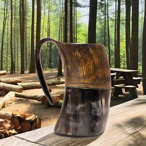 Taza de cuerno vikingo de calidad superior hecha a mano, taza de café de cristal de lujo con estilo Animal tallado a mano para vino y fiestas - Product Image 5