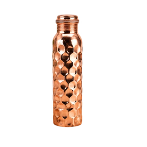 Bouteille d'eau en cuivre moderne, artisanale, ayurvédique, anti-fuite, écologique, pour la gym et le yoga, avec logo personnalisé - Product Image 5