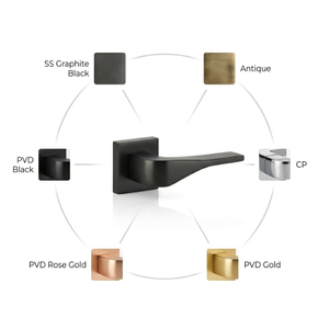 Premium Brass Mortise Door <b>Handle</b> Set | Designer Lever <b>Handles</b> in Antique,Black,Graphite & Gold Finish for Modern Interior Doors - Product Image 5