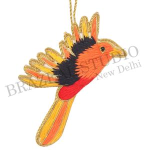 บรีซีล สตูดิโอ งานฝีมือทำมือ ของตกแต่งต้นคริสต์มาสแบบกำหนดเอง ผ้ากำมะหยี่ ผ้าซาติน ประดับลูกปัด ปักลายด้วยด้ายสีทอง ผลิตจากโรงงาน - Product Image 2