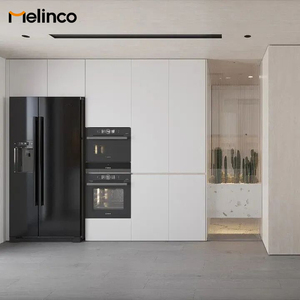 Série d'armoires murales Melinco personnalisées, même couleur que la porte, autonomes, durables, luxueuses, élégantes, modernes, à finition brillante, pour chambre à coucher - Product Image 2