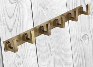 Porte-serviettes mural extra long en laiton antique, robuste, pour salle de bain - Product Image 5