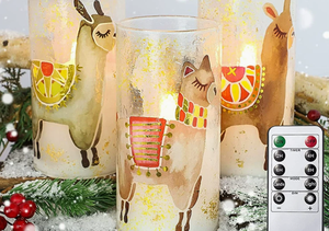 Velas de papel con calcomanías navideñas TOOWIN, velas románticas para cumpleaños y bodas, luces decorativas - Product Image 5