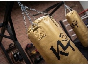 Sac de frappe K4 en cuir PU vert, robuste, écologique, réglable en hauteur, pour la boxe et le kickboxing, remplissage de sable, pour l'entraînement en salle de sport pour adultes - Product Image 4