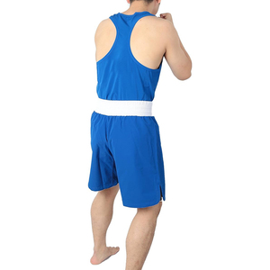 Uniforme Profesional de Boxeo para Entrenamiento y Combate, Conjunto de Chaleco y Pantalones Cortos de Muay Thai, Sublimado, Transpirable, de Nailon, Diseño Único, Ropa Deportiva - Product Image 3