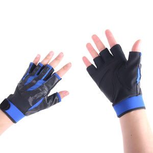 Guantes de Ciclismo de Medio Dedo con Estampado de Dragón Rojo y Blanco, de Poliéster, Unisex, Cierre de Velcro, Transpirables, para Verano - Product Image 3