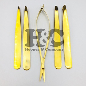 Pinces à épiler de haute qualité, ensemble de pinces à épiler professionnelles, pointe incurvée et pointue, acier inoxydable, ciseaux à ressort, mini-pinces à épiler - Product Image 5