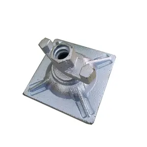 Galvanized Adjustable concrete formwork 15/17mm tie rod combination nut with plate for buildings
