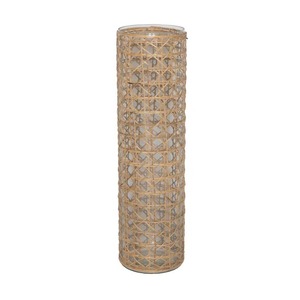 Portavelas cilíndrico de bambú y ratán hecho a mano, linterna tejida para decoración del hogar, bodas y fiestas - Product Image 2