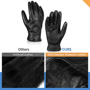 Guantes de cuero de moda con tacto ultra suave, último diseño, costuras de alta calidad, producto transpirable, guantes de cuero de moda para hombre. - Product Image 3