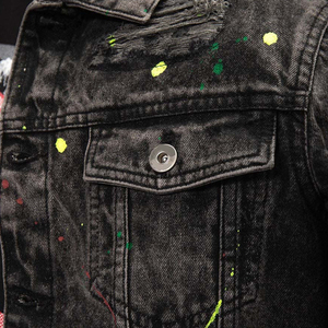 Chaqueta de invierno de mezclilla de algodón de alta calidad para hombre, ropa masculina, chaquetas de mezclilla teñidas lisas para hombre - Product Image 6