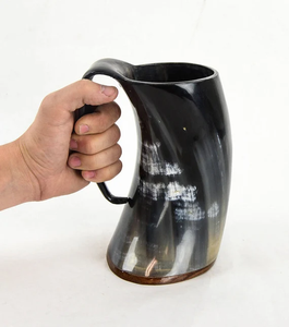 Tazas de Cuerno de Búfalo Hechas a Mano, Estilo Rústico Americano, Naturales, Ecológicas, Duraderas, Portátiles, para Coleccionistas, Eventos, Artesanía Personalizada - Product Image 4