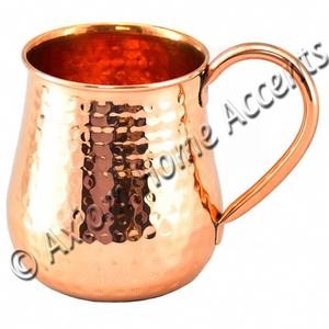 Mug en cuivre pur pour Mule de moscou, 1 pièce, avec poignée en laiton, 16 oz, Design de baril classique, accessoire pour la maison - Product Image 6