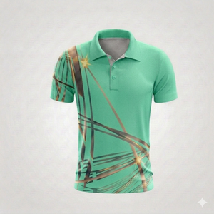 Ropa de Golf Personalizada de Alta Calidad, Material Deportivo de Secado Rápido, Corte Ajustado, Estampado Deportivo, Antiarrugas, con Bolsillo, Camisa Casual para Hombre - Product Image 3