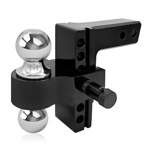 หนัก2 "2-5/16 \" อลูมิเนียมแบบปรับได้สองลูกผูกติด6 \ "ลดลง/ขึ้น5000-12500ปอนด์ลากจูงสีดำ" - Product Image 3