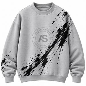 Sweat-shirt à col rond pour homme imprimé sur mesure, sweat-shirt décontracté surdimensionné, streetwear - Product Image 4