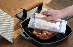 Commercial Cast Aluminum Steak Weight, Grill Press Steak Weight Cast Aluminum <b>Meat</b> & <b>Poultry</b> Tools Henry Foodservice 500PCS - Product Image 5