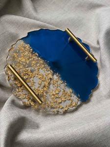 Handmade Floral Resin Tray High Quality Decorative Tray for Home <b>Coffee</b> <b>Table</b> Vanity Wholesale - Product Image 6