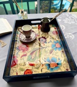 Bandeja de Madera Impresa Romántica para Regalo de Aniversario, Bandeja de Madera Impresa para Decoración de Ocasiones Especiales, Suministro de Platos para Servir al por Mayor - Product Image 3