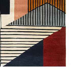 Alfombras de Lana Fina 100% Hechas a Mano, Alfombras con Diseño Floral y Corte en Bucle para Sala de Estar/Habitación Infantil, Alfombras de Estilo Moderno - Product Image 2