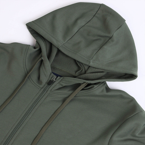 Sudadera con Capucha para Hombre, Color Verde Oliva, Corte Regular, Tejido de Punto, Color Sólido, Estilo Casual, Manga Larga - Product Image 5