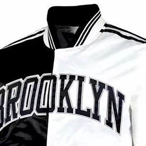 Veste d'hiver de baseball vintage en toile respirante et imperméable à manches longues, personnalisée OEM, de haute qualité, avec fermeture éclair - Product Image 4