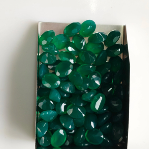 พลอยออนิกซ์สีเขียวธรรมชาติ รูปไข่ขนาด 10x8 มม. คุณภาพดีที่สุด พลอยหลวมสำหรับทำเครื่องประดับ จากเรดเมาน์เทน เจมส์ - Product Image 4