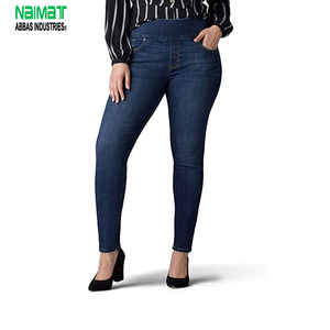 High Waist Women Pull On Jeans Super Stretch Skinny Denim Pants Slim Fit Jegging Trousers Casual Lady Leggings - Product Image 1