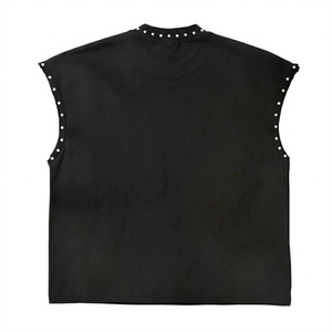 Camiseta sin mangas Glory Custom con estampado gráfico de diamantes de imitación, 100% algodón jersey, tela de secado rápido, estilo moderno, unisex. - Product Image 2