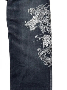 Graphic <b>Embroidered</b> <b>Jeans</b> Regular Fit Light Wash Streetwear Hip Hop Skate Denim Pants Lightweight Autumn Winter Unisex Y2K - Product Image 5