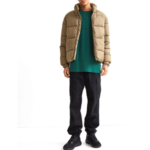 Custom Embroidery Men Winter Nylon Ripstop Puffer <b>Jacket</b> Hooded Windproof <b>Waterproof</b> <b>Warm</b> Lightweight Quilted <b>Jacket</b> Manufacture - Product Image 6