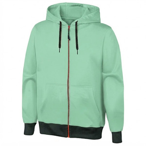 Vente en gros d'usine, sweat à capuche personnalisé pour homme en coton écologique avec fermeture éclair, œillets, cordons de serrage, doublure vintage, qualité supérieure - Product Image 2