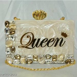 Pochette en résine acrylique avec perles et strass, sac de soirée élégant pour mariage, fête, voyage, capacité jusqu'à 1L - Product Image 4