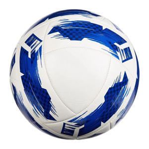 Ballon de football en PU léger, écologique, personnalisé, de haute qualité, taille 5, pour extérieur, cousu à la machine, impression de logo - Product Image 1