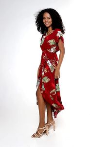 Robe Hawaïenne à Volants pour Femme, Motif Jardin d'Ananas - Product Image 4