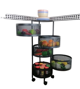 Morgie 2023 Wand-Rund regal aus Metall und Stahl Heiß verkauf Platzsparende Badezimmer-Küchen regale für die Aufbewahrung von Topfen - Product Image 1