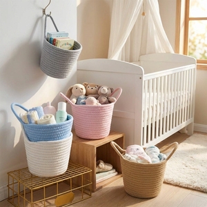 Paniers de rangement en bois multifonctionnels, écologiques et minimalistes modernes pour les petites collations et articles divers - Product Image 6