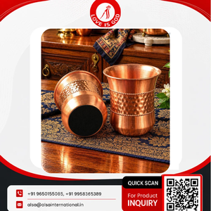 Wholesale Handcrafted Copper Beaded Tumbler Glass <b>for</b> Water Drinking Decorative Traditional Drinkware - Product Image 6